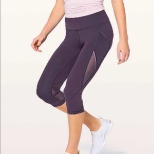 LULULEMON Fast As Light 19”Two Tone Crop Leggings Sz 6